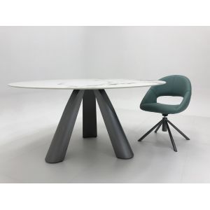 China Sintered Stone Modern Luxury Round Marble Dining Tables Set for 8 Table 6 Seatet with Chairs Dining Room Furniture wholesale