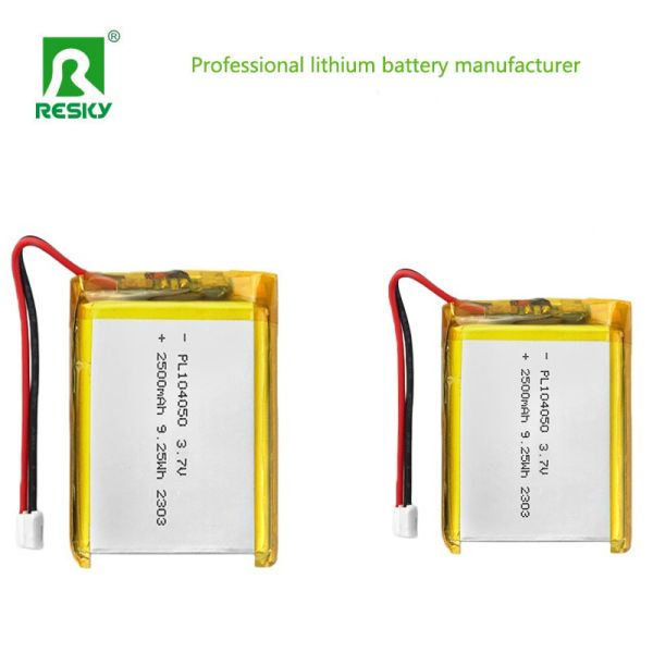 Li-Ion Battery Cell 104050 3.7v 7.4v 2500mAh 9.25wh Rechargeable Li-Polymer Battery Pack