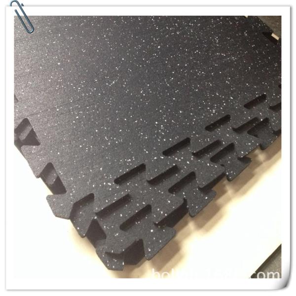 Black Fitness Interlocking Mats 1000mm*1000mm Modular Interlocking Floor Tiles Pressure Resistant