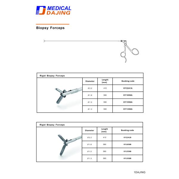 Uretero Renoscope Endoscopic Bipolar Forceps Rigid Foreign Bodies Forceps