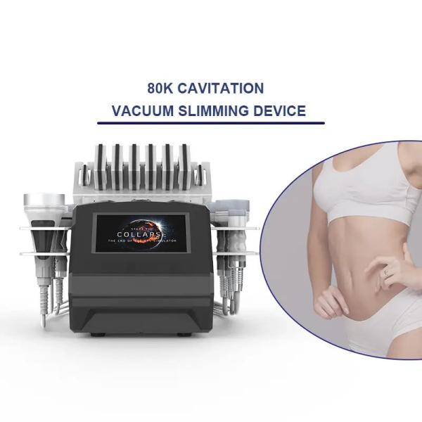 Portable 80k Cavitation Vacuum Rf Machine 7 In 1 For Body Contouring Fat Burning