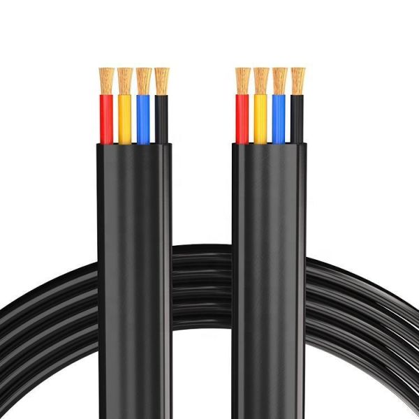 Customized Flexible 4Cores Flat Rubber Cable For Frequent Move Devices
