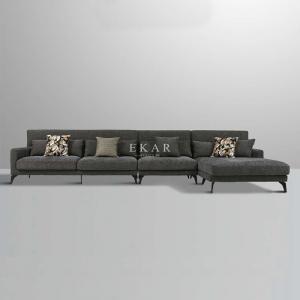 China Sofa Set Wide Seat Furniture Fabric Metal Legs L Shape Sofa AW-1809 wholesale