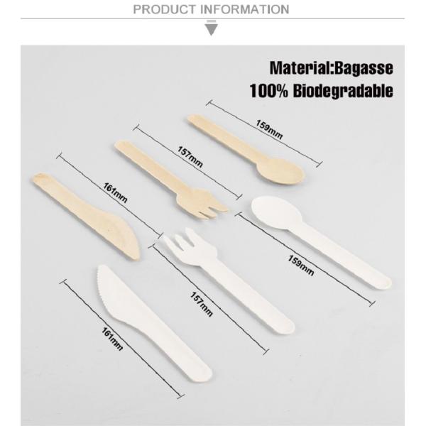 Biodegradable Compostable Paper Pulp Knife Fork Cutlery For Packing