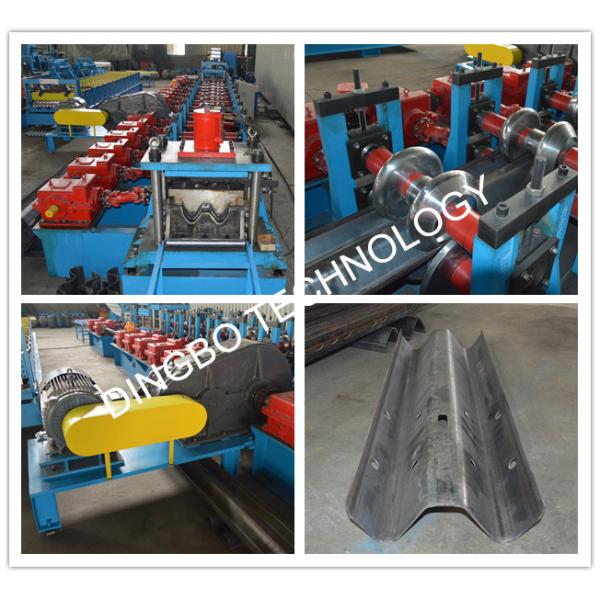 Steel Frame Guardrail Roll Forming Machine With 37kw Motor And Automatical Cutting Devices