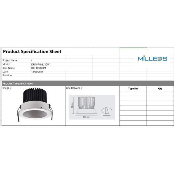 CITIZEN LED OSRAM driver 10W cutout 75mm Fixed led recessed downlight residential building COB downlight