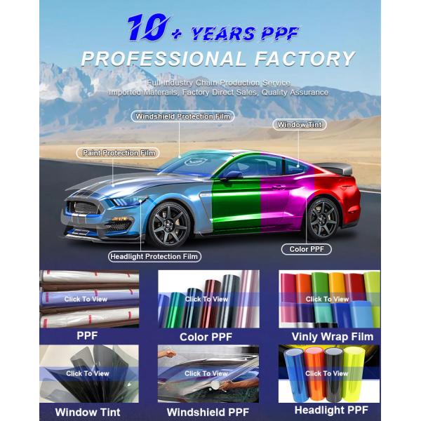 8 Self Healing TPU PPF Car Paint Protection Film For Car Roll Transparent Clear Self-adhesive High Glossy