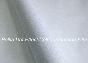China Polka Dot Effect Cold Clear Self Adhesive Laminating Film Roll Abrasion Resistant wholesale