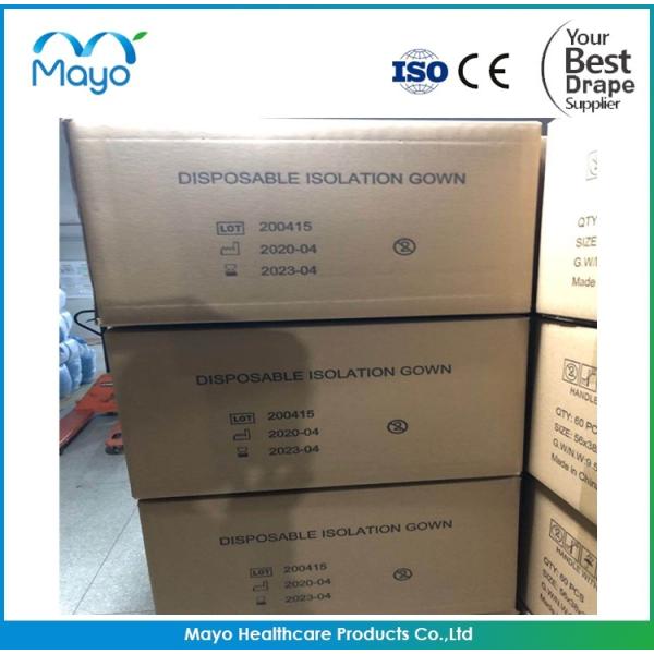 large stock nursing disposable long sleeve isolation gown best quality surgical gown manufacturer in china