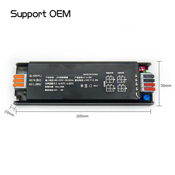 LED Strip Power Supply For 24V LED Strip 200W Slow Start LED Driver