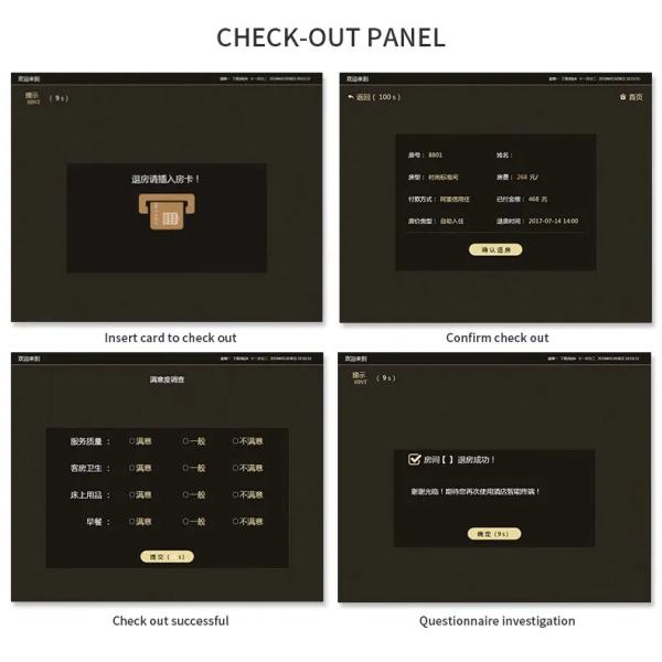 Digital Touch Screen Document Printing Hotel Terminal Multifunction Self Service Kiosk