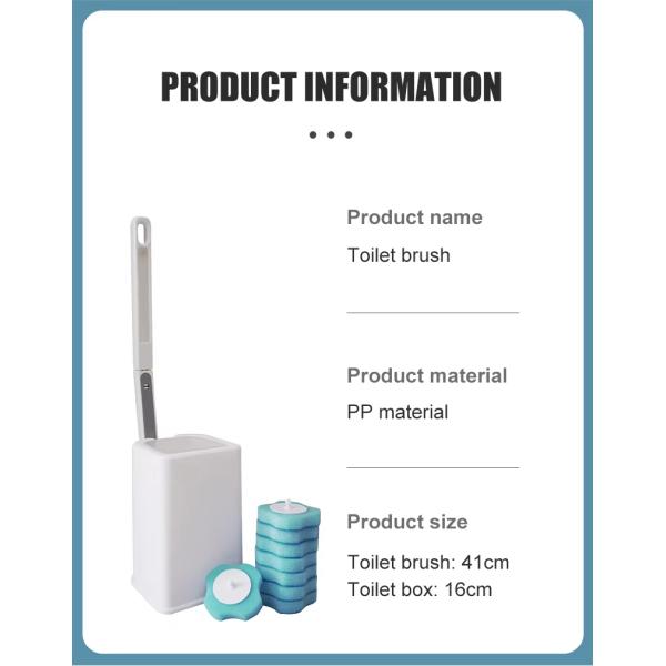Disposable Toilet Brush Set With Replaceable Head Sterilization Convenient