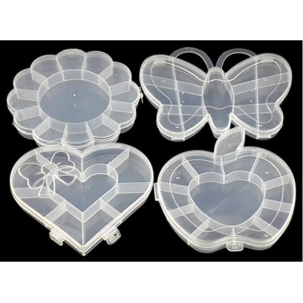 Compartment Clear Plastic Storage Box With Removable Dividers, Slots Adjustable Craft Organizer Jewelry plastic Storage