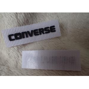 China Converse 3D Silicone Logo Patches Black Soft For Clothing Neck Label on sale