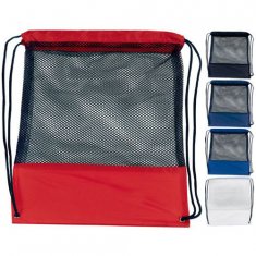 China Customizable Mesh Drawstring Backpacks Eco-friendly Cloth Drawstring Bag wholesale