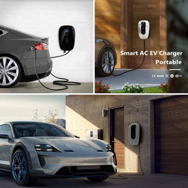 220V 16A Electric Vehicle Charging Points 3 Phase Electric Car Charger UL APP Control