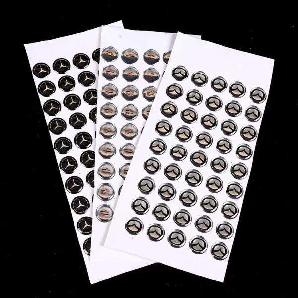 30mm Epoxy Sticker Printing Service Strong Adhesive Nameplate Custom