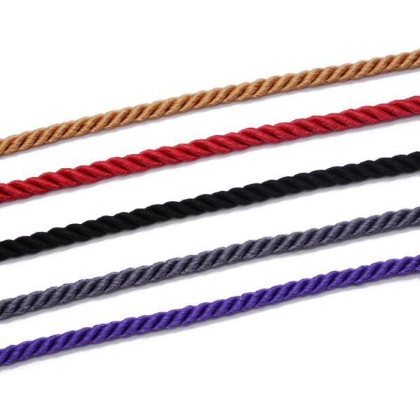 Red 6mm 8mm Round Twisted Macrame Cord Rope
