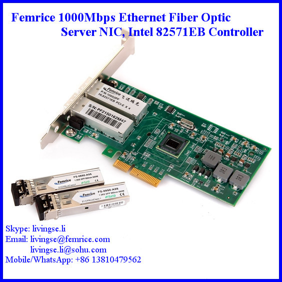 Quality 1 Gbps 2 Ports Gigabit Server Ethernet Network Card Femrice 10002PF for sale