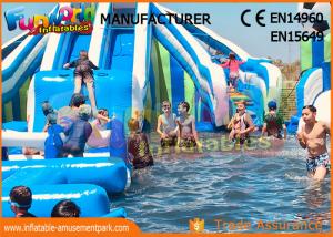 China Funworld Large Inflatable Water Slide With Swimming Pool Pvc Tarpaulin wholesale