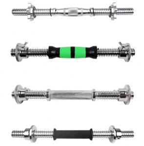 China 14'' rubber abs knurl curved chromed solid dumbbell bar for weight bar on sale