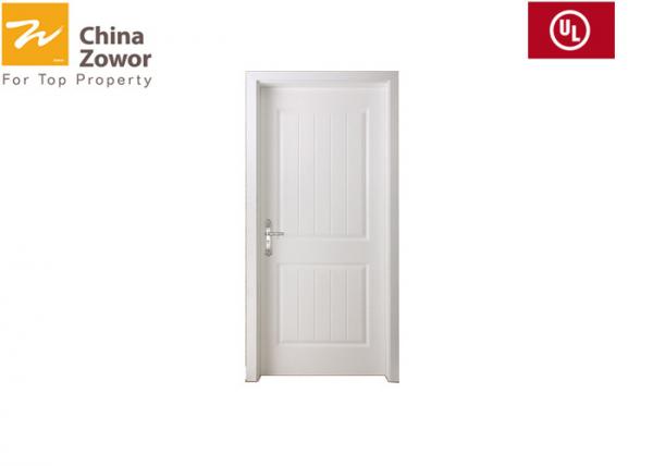 Quality 1.5 Hours Rated Walnut Wood Fire Resistant Wooden Doors For Commercial Buildings for sale