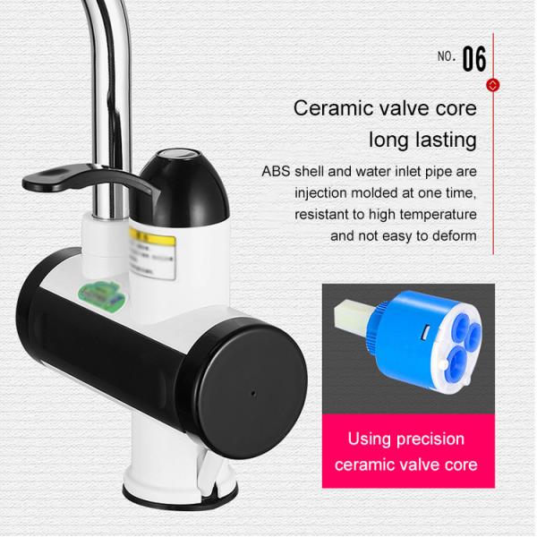 Bathroom Sink Hot And Cold Water Faucet 2-3L/Min With Rotatable Outlet Pipe