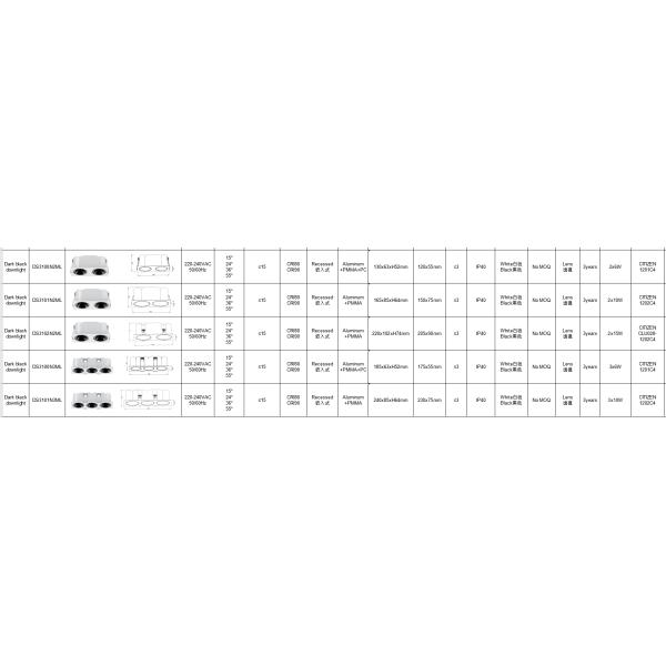 6W dia62mm led downlight high anti-dazzle round COB spotlight recessed dark black mini Residential building downlight