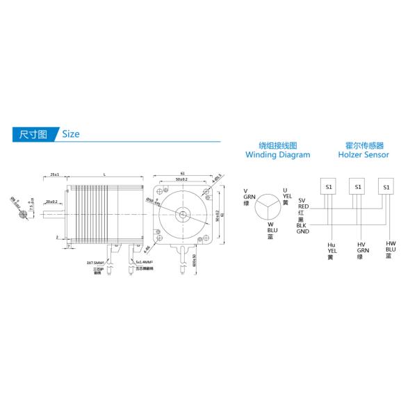 CE RoHs Brushless Dc Motor 60BLDC 700V AC