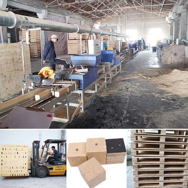 Fumigation Free Sawdust Extruding Pallet Block Machine Automatic