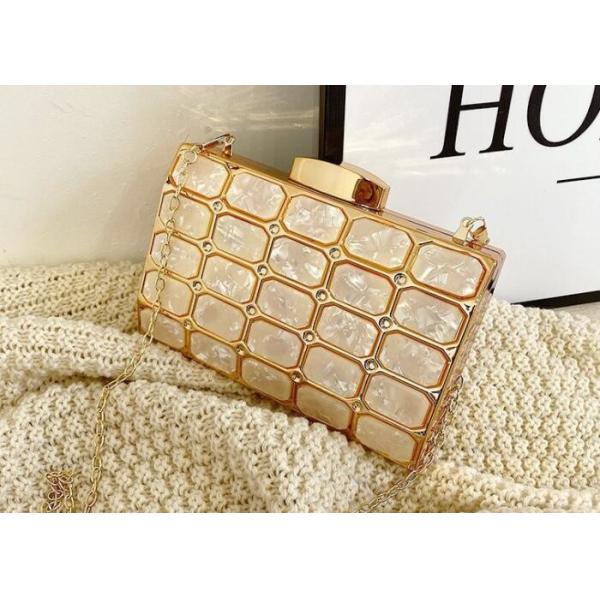 DIY Black Acrylic Gold Handbag Frames Iron Wallet Frame With Handle