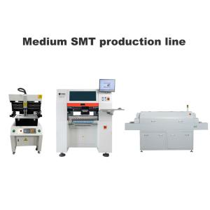 China Medium SMT Line With 3250 Screen Printer 6 Heads SMT Pick And Place Machine 830 Reflow Oven on sale