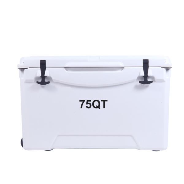 Heavy Duty 75QT Portable Ice Box Cooler 58.5cm Outdoor Rotational Moulding