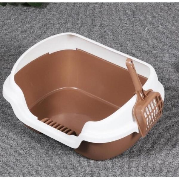 Multicolor PET Open Cat Litter Tray Large Opening Litter Tray