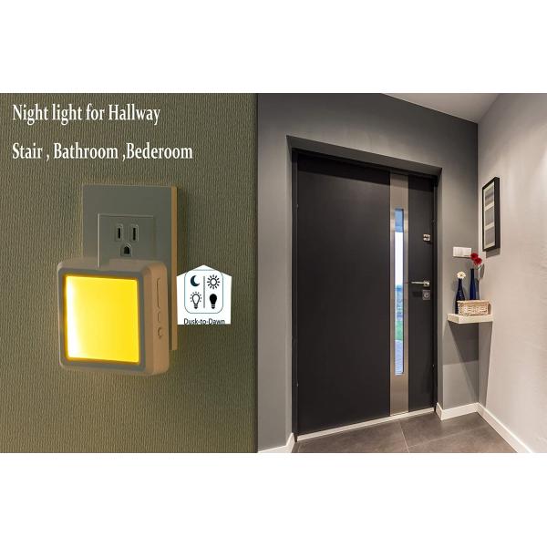 Self-Power Weatherproof Transmitter Plug in Night Lights with Wireless Doorbell