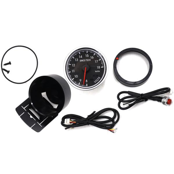 Race Car Digital Voltmeter Circle Shape 60Mm Size Single Function High Performance