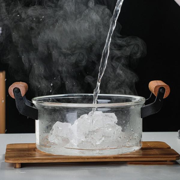 Customized Logo Simple 5L Borosilicate Glass Soup Pot