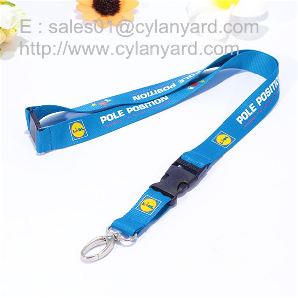 imprinted polyester lanyard with release buckle