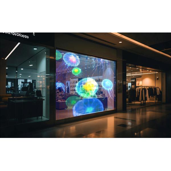Premium Flexible Transparent Film LED Screen P6 5 V Ultra-Thin Storefront Transparent LED Display