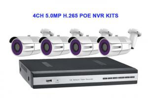 China 4CH 5.0MP H.265 POE NVR KITS With Waterproof Bullet IP IR Camera on sale