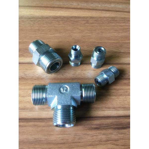 Customized Carbon Steel ORFS Hydraulic Adapters / Industrial Hydraulic Fittings