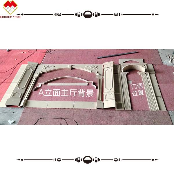 2.6-2.7 Density Marble Wall Relief Stone Carving Elegant Design for Villa Decor