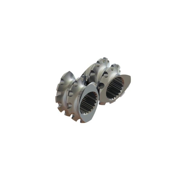 TME Mixing Zone Twin Extruder Screw Element Extruded Parts 0.3kg PE
