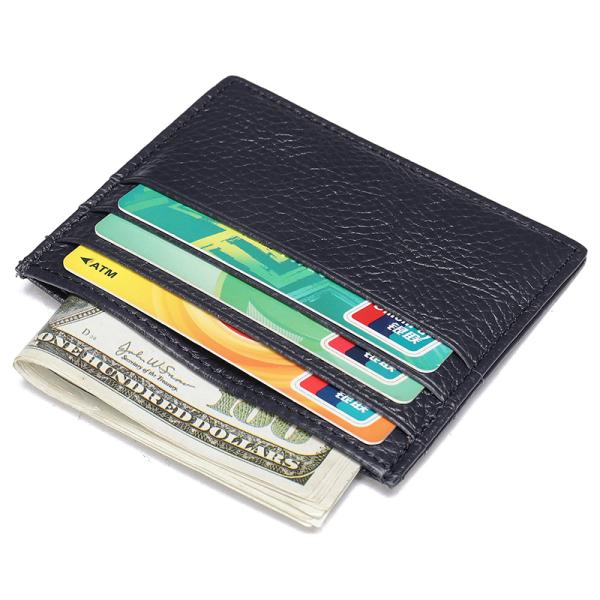 Advantageous Low MOQ Mix Models Custom Logo Slim Leather Card Holder PU Leather Wallet
