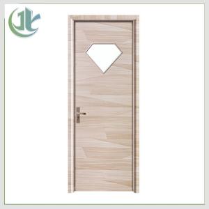 China Customized WPC Glass Door  PVC Laminted Surface Finishing For Bathroom wholesale
