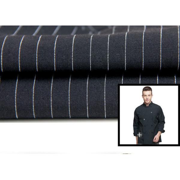 Personalized Chef Cook Uniform , White / Black Chef Coats With Double Breasted Stripe