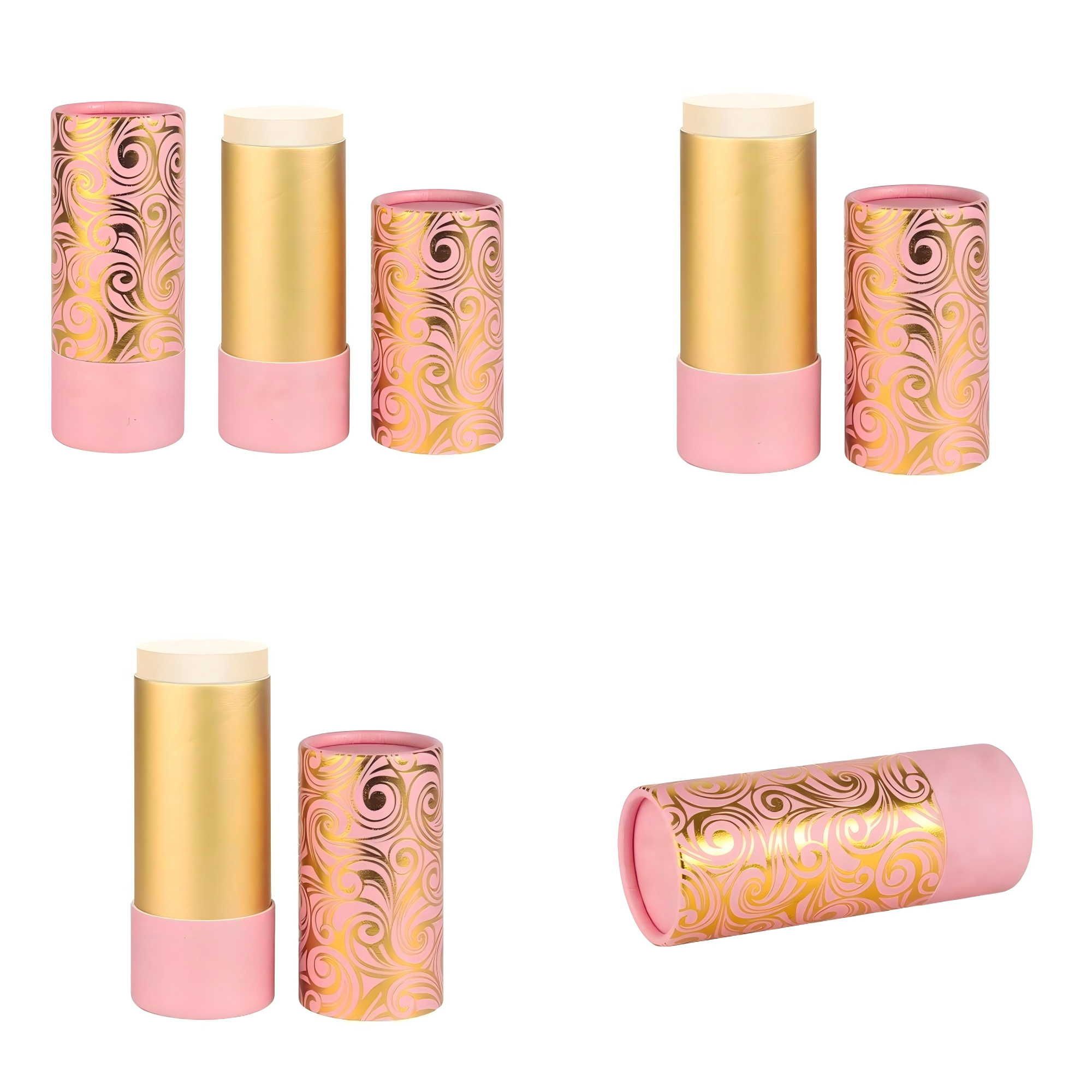 Eco-friendly cardboard container, 2.5 oz (approx. 71 g) push-pull kraft paper tube, suitable for deodorant packaging.