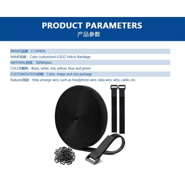 Space Saving Hook And Loop Wire Ties Reusable Adjustable For School Or Office