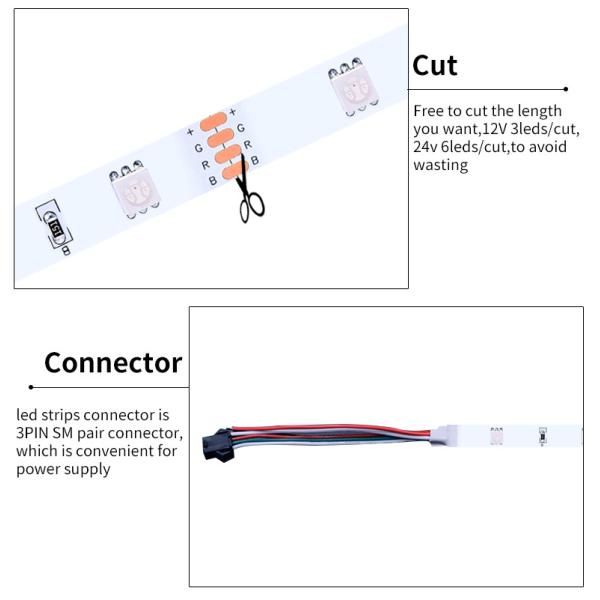 high quality 6W SMD 5050 LED Strip Light 50000 Hours Lifetime 620-630nm