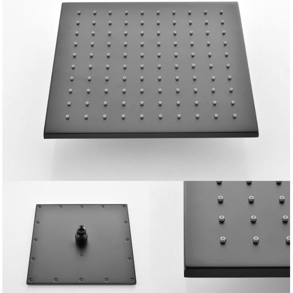 Wall Mounted Copper Black Champagne Rain Shower Faucets With Handle